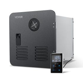 VEVOR RV Tankless Water Heater, Instant Shower with 15 x 15 inches Black Door and Remote Controller, 55000BTU Optimized Comfort Performance Hot Water