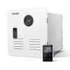VEVOR RV Tankless Water Heater, Instant Shower with 15 x 15 inches White Door and Remote Controller, 55000BTU Optimized Comfort Performance Hot Water