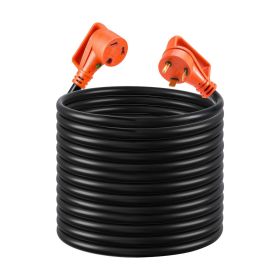 100 FT RV Extension Cord, 30 Amp, 125V 2500W Heavy Duty STW 10/3 Gauge Wire, NEMA TT-30P Male NEMA TT-30R Female Plug, with LED Power Indicator