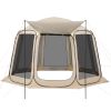 VEVOR Screen House Tent, 12 x 11 ft, 10-12 Person Pop Up Screen Tent with Extended Awning, Portable Screened in Canopy with Carry Bag, Netting Sides