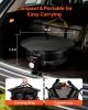 VEVOR Propane Fire Pit 19-Inch, Portable Gas Fire Pit, with Grill Grate & Lava Rocks, and Adjustable Flame.