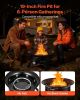 VEVOR Propane Fire Pit 19-Inch, Portable Gas Fire Pit, with Grill Grate & Lava Rocks, and Adjustable Flame.