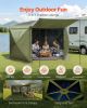VEVOR Pop up Gazebo Screen Tent, 10 x 10 ft Large 6-Sided Camping Canopy Tent with Removable Top & Carry Bag, Quick-Set & Bite-Proof