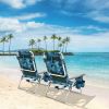 2 Pieces Folding Backpack Beach Chair with Pillow