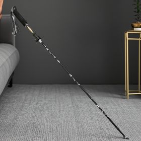 5-Section Collapsible Hiking Poles - Lightweight Trekking Poles with Secure External Lock, Adjustable Length (Color: Black)