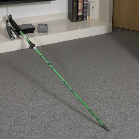 5-Section Collapsible Hiking Poles - Lightweight Trekking Poles with Secure External Lock, Adjustable Length (Color: Green)