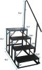 Rv Rtairs With Moveable Wheels, Rv Steps With Handrail For Mobile Home, Outdoor Stairs, Portable Porch Steps