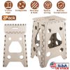 2 Pack Folding Step Stools with Carry Handle and Non-Slip Design