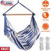 Canvas Hanging Hammock Chair with Wooden Spreader Bar Canvas Hanging Hammock Chair with Wooden Spreader Bar