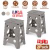 2 Pack Folding Step Stools with Carry Handle and Non-Slip Design