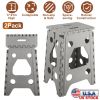 2 Pack Folding Step Stools with Carry Handle and Non-Slip Design