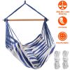Canvas Hanging Hammock Chair with Wooden Spreader Bar Canvas Hanging Hammock Chair with Wooden Spreader Bar