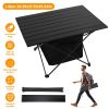 Foldable Aluminum Camping Table with Storage Basket