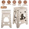 2 Pack Folding Step Stools with Carry Handle and Non-Slip Design