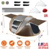 5-8 Person Pop Up Tent Automatic Setup Camping Tent Waterproof Instant Setup Tent with 4 Tent Poles 2 Mosquito Net Windows Carrying Bag for Hiking Cli