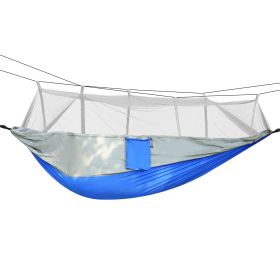 Heavy-Duty Double Camping Hammock with Mosquito Net – 600 lb Capacity (Option: MosquitoNetHammock GRY)