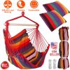 Canvas Hanging Hammock Chair with Wooden Spreader Bar Canvas Hanging Hammock Chair with Wooden Spreader Bar