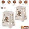 2 Pack Folding Step Stools with Carry Handle and Non-Slip Design