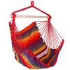 Canvas Hanging Hammock Chair with Wooden Spreader Bar Canvas Hanging Hammock Chair with Wooden Spreader Bar