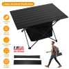 Foldable Aluminum Camping Table with Storage Basket